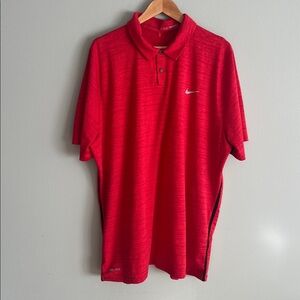 Nike Tiger Woods Collection Classic Red Mens Golf Polo - XXL